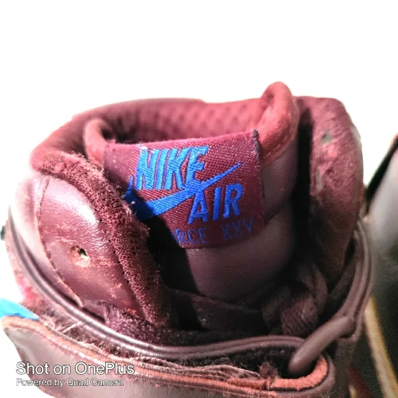 Nike Air Force 1 '07 Low Layers of Love Gym Red Burgundy Crush Men's EUC - Picture 11 of 13